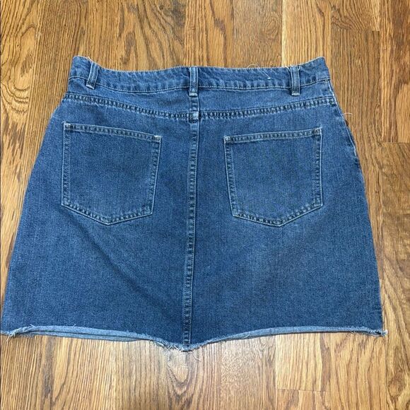 Cotton On Asymmetrical Blue A-line Mini Skirt - Picture 4 of 4